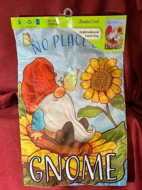 GARDEN FLAG No Place Like Gnome